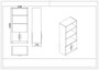 Hanah Home Vo17-Ob Conjunto de muebles de oficina Roble y negro